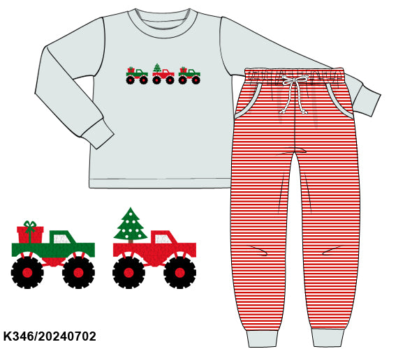 Christmas Monster Truck Jogger Set ETA early November