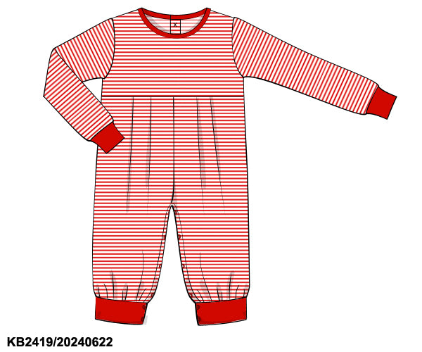 Red Stripe Boys Romper ETA early December